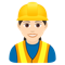 Woman Construction Worker- Light Skin Tone emoji on Emojione